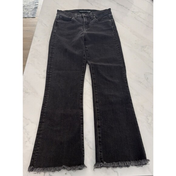 Veronica Beard Denim - Veronica Beard Carly High Rise Kick Flare Jeans Salt & Pepper 26 70s Retro Urban